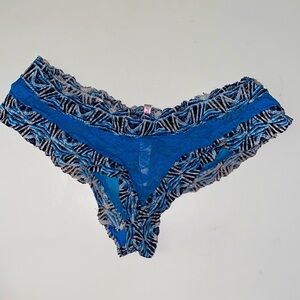 2 for $15 pink victorias secret blue lace panty size: XS